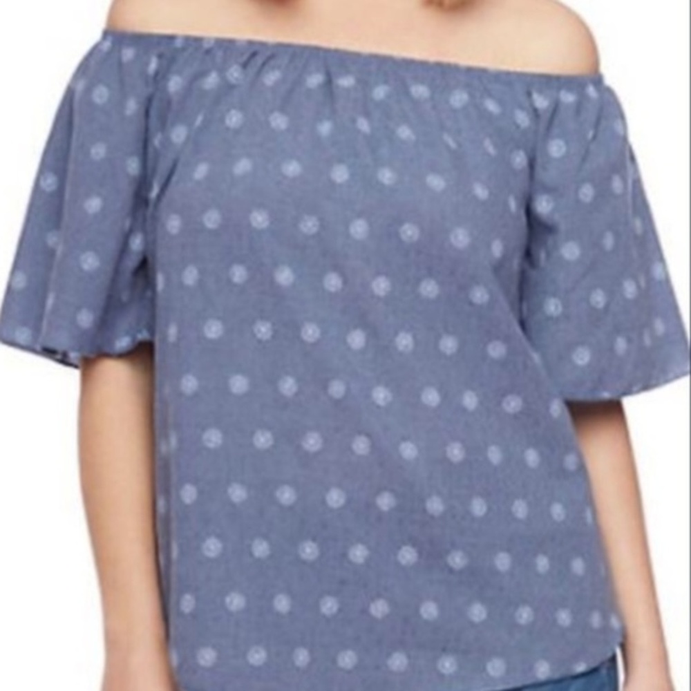 Polka Dot Off Shoulder Top
